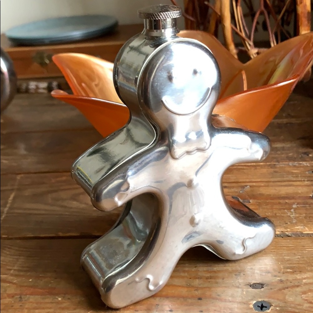 Gingerbread Man Drinking Flask, new, never used